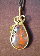 Show details for necklace with gemstone Picture of necklace with gemstone