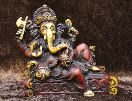 Picture of ganesha relaxing
